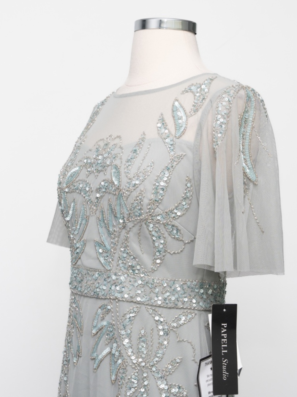 Adrianna Papell - Papell Studio Beaded Cocktail Dress - Picture 10 of 13